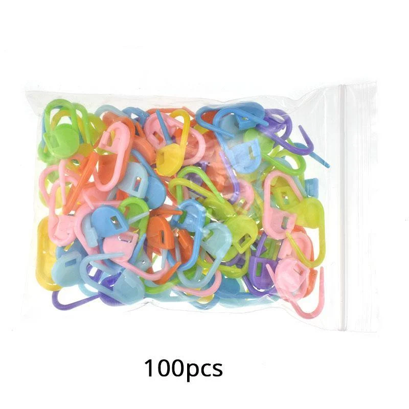 20-120 Stück Strickhalter Nadel Plastikstichmarkierungen DIY Nadel Kunst Handwerk Verriegelungsstich Gerillter Kabelstichhalter Nähen