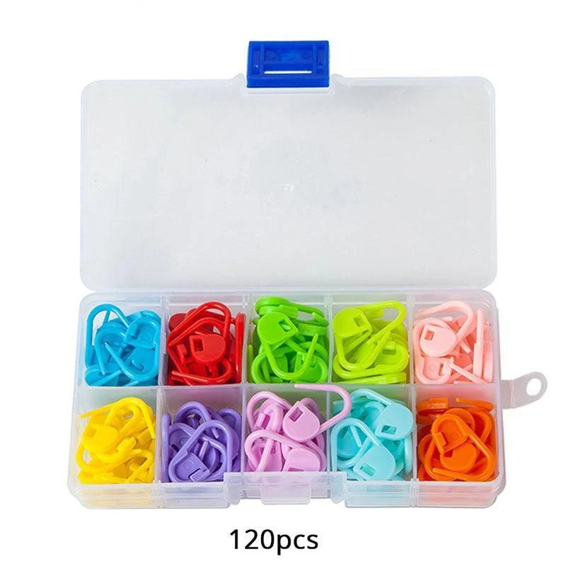 20-120 Stück Strickhalter Nadel Plastikstichmarkierungen DIY Nadel Kunst Handwerk Verriegelungsstich Gerillter Kabelstichhalter Nähen