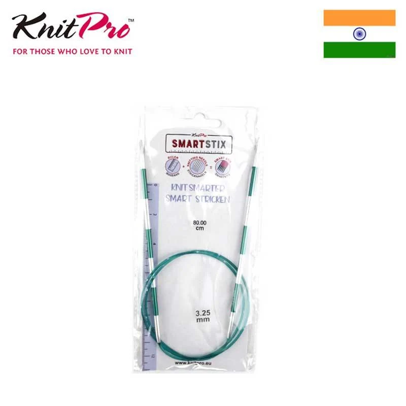 1 Stück Knitpro SmartStix 80 cm Feste Rundstricknadel Buntes Aluminium DIY Arts Crafts Nähen