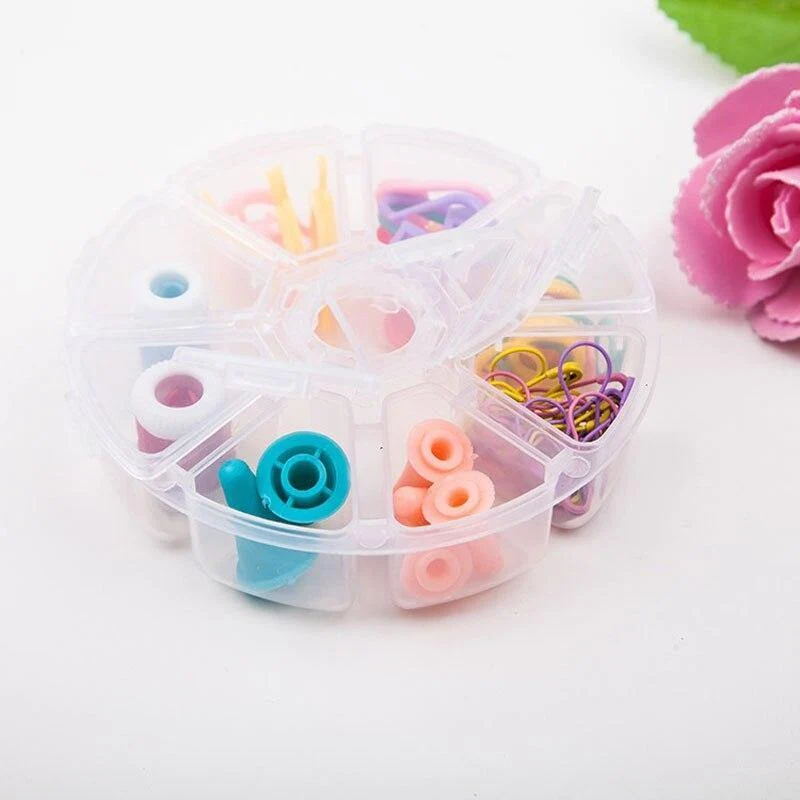 89Pcs Strickzubehör Nähwerkzeuge Zubehör für Häkelnadeln und Stricknadeln DIY Weave Arts Craft