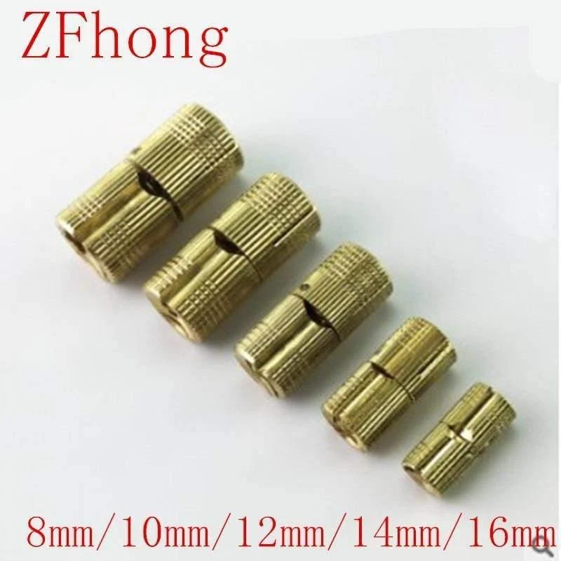 1 Stück / Los 8 mm 10 mm 12 mm 14 mm Kupferrohrscharniere Zylindrischer versteckter Schrank Verdeckte unsichtbare Messingscharnierhalterung
