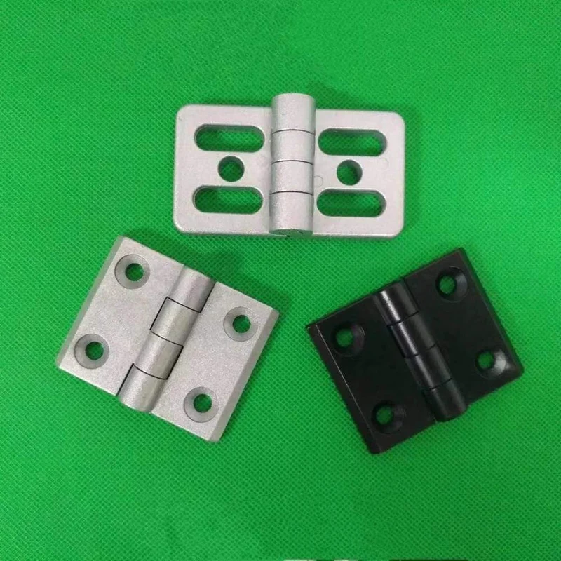 2020 3030 3040 4040 Metallscharnier, Zinklegierungsscharnier, fertiges Aluminiumscharnier, Türscharnierverbinder, schwarz oder silberfarben
