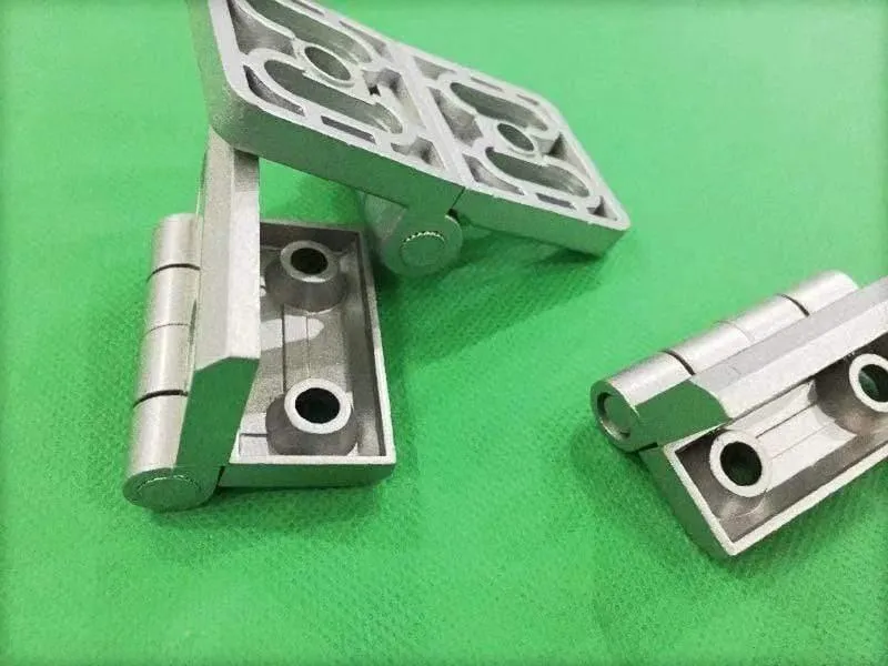 2020 3030 3040 4040 Metallscharnier, Zinklegierungsscharnier, fertiges Aluminiumscharnier, Türscharnierverbinder, schwarz oder silberfarben
