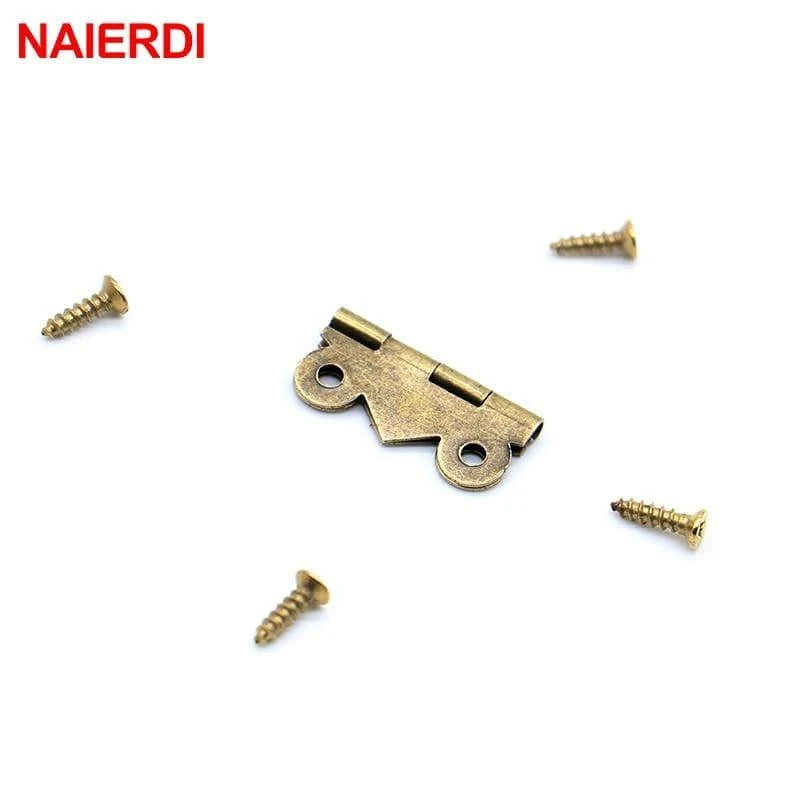 10 Stück Mini-Schmetterlings-Türscharniere, 20 mm x 17 mm, Bronze, für Schrank, Schublade, Schmuckschatulle, zum Dekorieren von Scharnieren für Möbelbeschläge