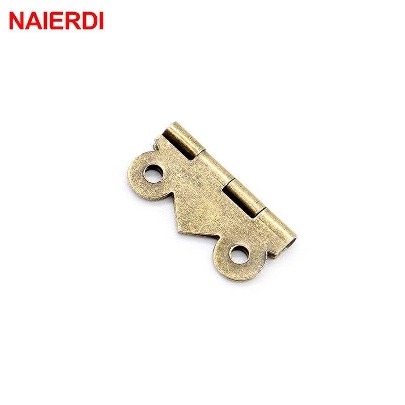 10 Stück Mini-Schmetterlings-Türscharniere, 20 mm x 17 mm, Bronze, für Schrank, Schublade, Schmuckschatulle, zum Dekorieren von Scharnieren für Möbelbeschläge