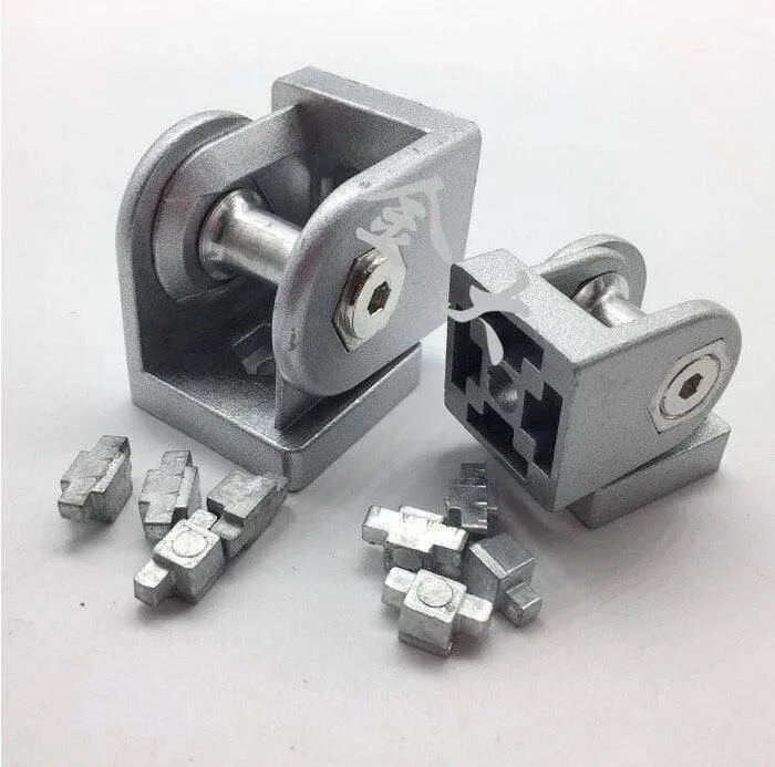 2PCS 2020/3030/4040 Scharnier für industrielles Aluminium mit Scharnier aus Zinklegierung für Aluminiumprofile der Serie 20 30 40