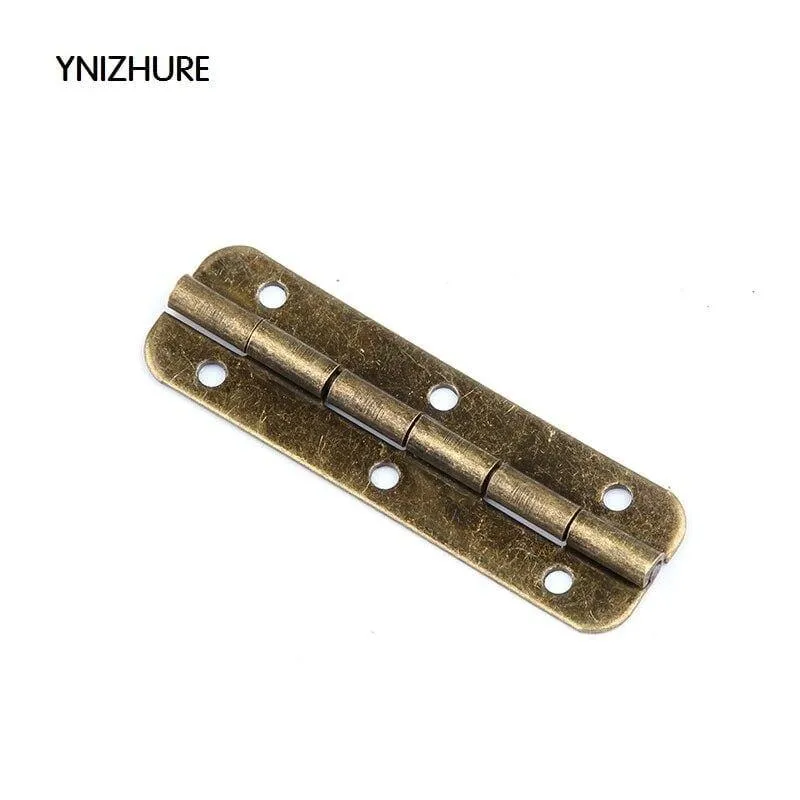 50pcs 50 * 15mm Limited Top Mode Möbel Scharniere Blum Antik Holz Geschenkbox Scharnier 6 Loch Scharniere für Schmuckschatullen