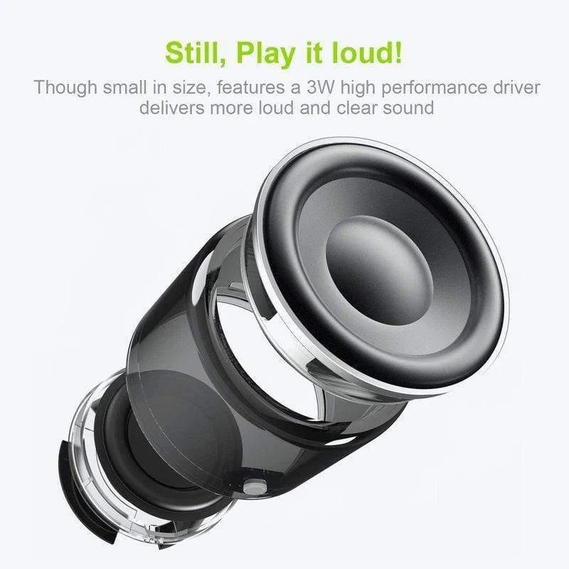 MIni-Bluetooth-Lautsprecher mit Tragetasche, Bassstrahler, tragbarer Lautsprecher Bluetooth 5.0 für draußen, zu Hause, unter der Dusche