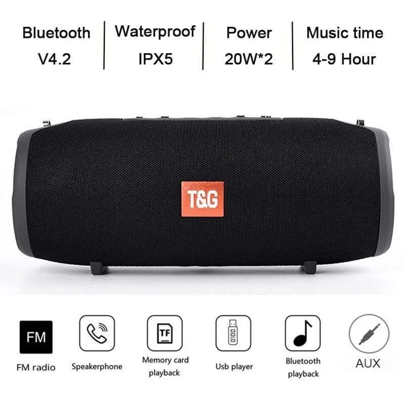 TG118 Hochleistungs-40-W-Bluetooth-Lautsprecher Wasserdichte tragbare Säule für PC-Computerlautsprecher Subwoofer Boom Box Music Center Radio