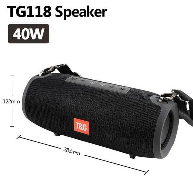 TG118 Hochleistungs-40-W-Bluetooth-Lautsprecher Wasserdichte tragbare Säule für PC-Computerlautsprecher Subwoofer Boom Box Music Center Radio