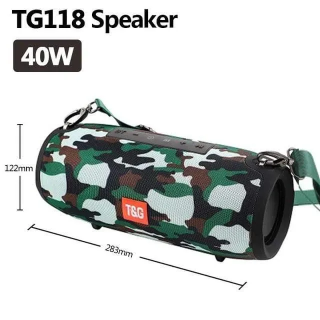 TG118 Hochleistungs-40-W-Bluetooth-Lautsprecher Wasserdichte tragbare Säule für PC-Computerlautsprecher Subwoofer Boom Box Music Center Radio
