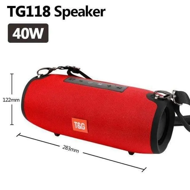 TG118 Hochleistungs-40-W-Bluetooth-Lautsprecher Wasserdichte tragbare Säule für PC-Computerlautsprecher Subwoofer Boom Box Music Center Radio