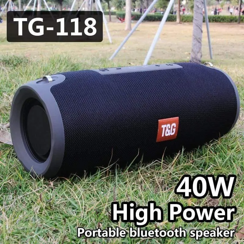 TG118 Wirklich 40W Bluetooth-Lautsprecher Tragbarer Säulen-Musik-Player Soundsystem Boombox Mit FM-Radio TF-Subwoofer Doppel TG 125