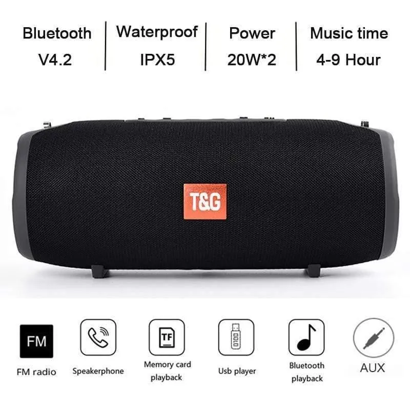TG118 Wirklich 40W Bluetooth-Lautsprecher Tragbarer Säulen-Musik-Player Soundsystem Boombox Mit FM-Radio TF-Subwoofer Doppel TG 125