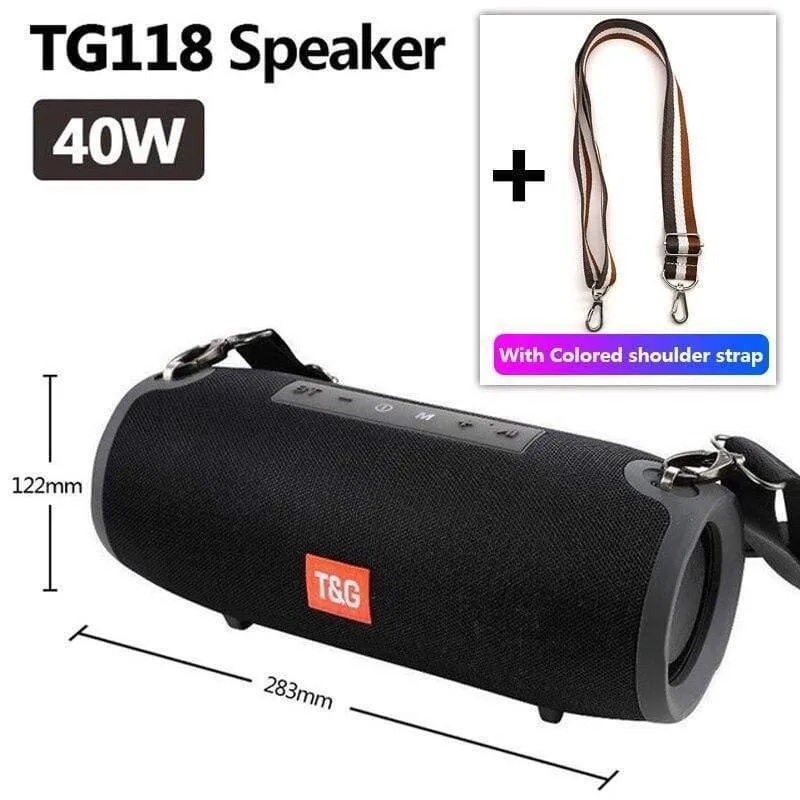 TG118 Wirklich 40W Bluetooth-Lautsprecher Tragbarer Säulen-Musik-Player Soundsystem Boombox Mit FM-Radio TF-Subwoofer Doppel TG 125