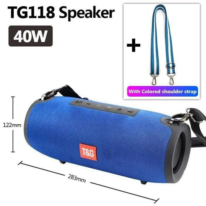 TG118 Wirklich 40W Bluetooth-Lautsprecher Tragbarer Säulen-Musik-Player Soundsystem Boombox Mit FM-Radio TF-Subwoofer Doppel TG 125