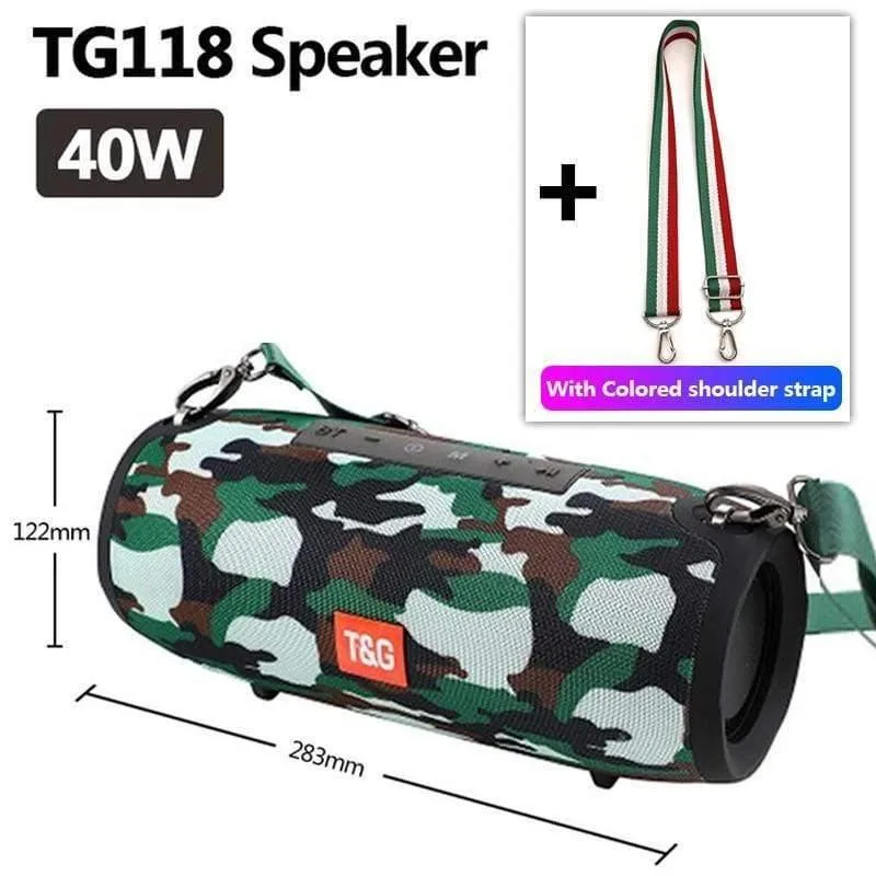 TG118 Wirklich 40W Bluetooth-Lautsprecher Tragbarer Säulen-Musik-Player Soundsystem Boombox Mit FM-Radio TF-Subwoofer Doppel TG 125