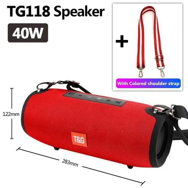 TG118 Wirklich 40W Bluetooth-Lautsprecher Tragbarer Säulen-Musik-Player Soundsystem Boombox Mit FM-Radio TF-Subwoofer Doppel TG 125