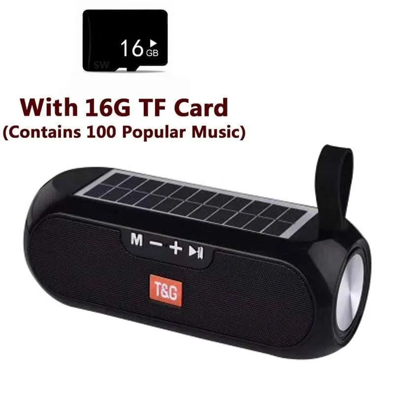 Tragbare Säule WirelessBluetooth Bass Lautsprecher Stereo Spieluhr Solar Power Bank Boombox Wasserdichtes USB AUX FM Radio Super Bass