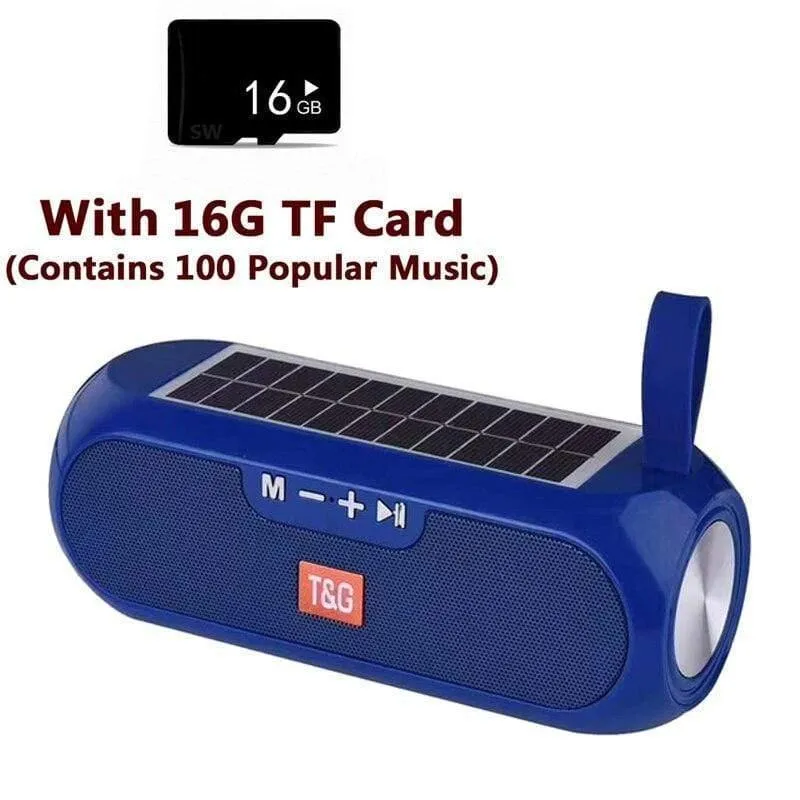 Tragbare Säule WirelessBluetooth Bass Lautsprecher Stereo Spieluhr Solar Power Bank Boombox Wasserdichtes USB AUX FM Radio Super Bass