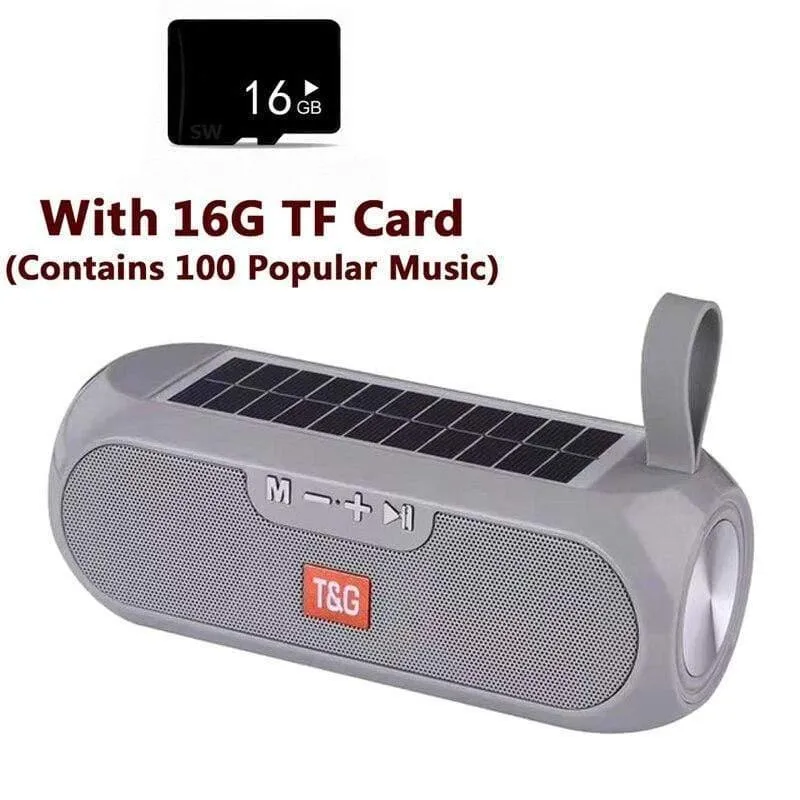 Tragbare Säule WirelessBluetooth Bass Lautsprecher Stereo Spieluhr Solar Power Bank Boombox Wasserdichtes USB AUX FM Radio Super Bass