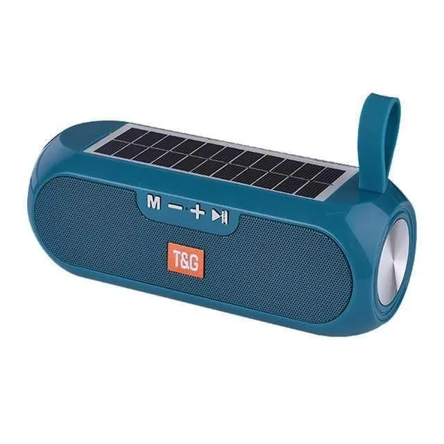 Tragbare Säule WirelessBluetooth Bass Lautsprecher Stereo Spieluhr Solar Power Bank Boombox Wasserdichtes USB AUX FM Radio Super Bass