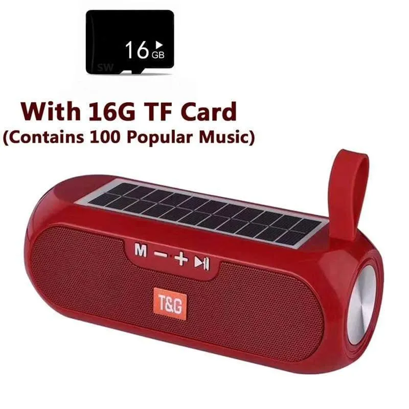 Tragbare Säule WirelessBluetooth Bass Lautsprecher Stereo Spieluhr Solar Power Bank Boombox Wasserdichtes USB AUX FM Radio Super Bass