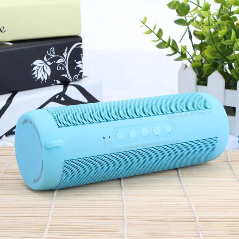 T2 Bluetooth Music Bass Lautsprecher Wasserdichter tragbarer LED-Außenlautsprecher für drahtlose Säulen Unterstützung für TF-Karte FM-Radio-Aux-Eingang