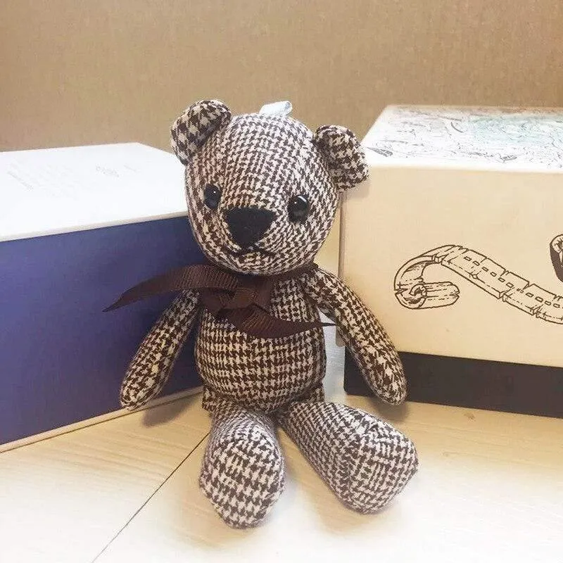 18-20CM Teddybär Gefüllte Plüschtiere Niedliches Kleid Kaninchen Anhänger Puppen Geschenke Geburtstag Hochzeitsfeier Dekor