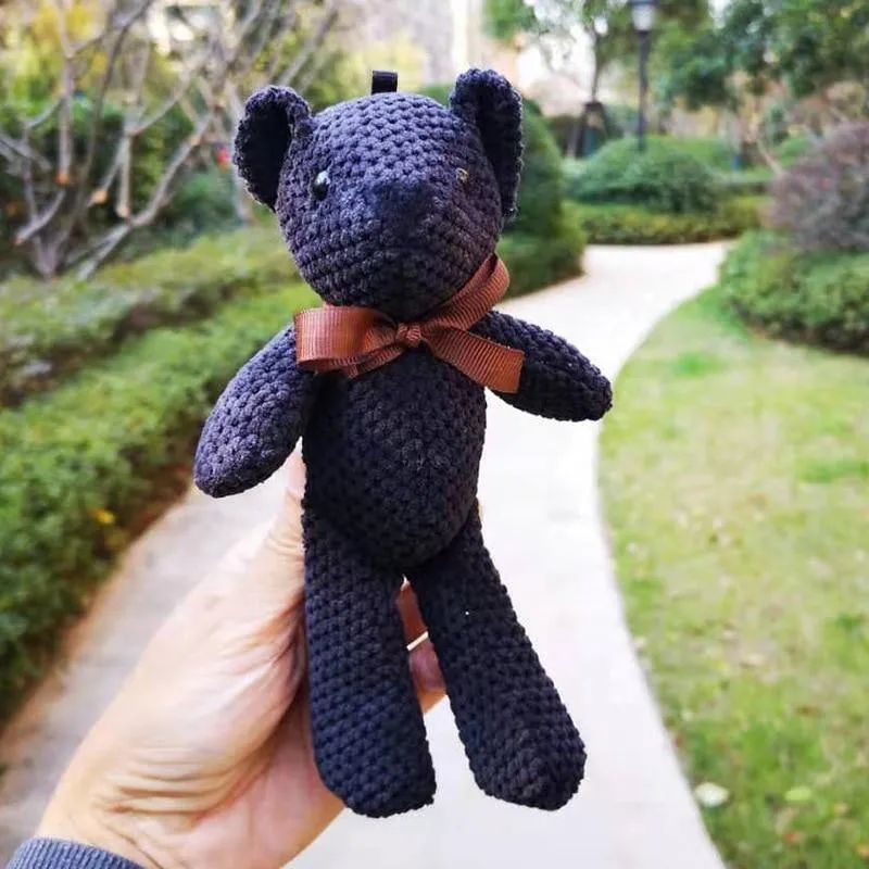 18-20CM Teddybär Gefüllte Plüschtiere Niedliches Kleid Kaninchen Anhänger Puppen Geschenke Geburtstag Hochzeitsfeier Dekor
