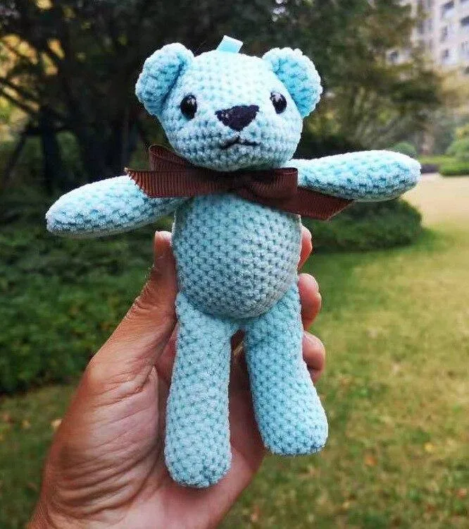 18-20CM Teddybär Gefüllte Plüschtiere Niedliches Kleid Kaninchen Anhänger Puppen Geschenke Geburtstag Hochzeitsfeier Dekor