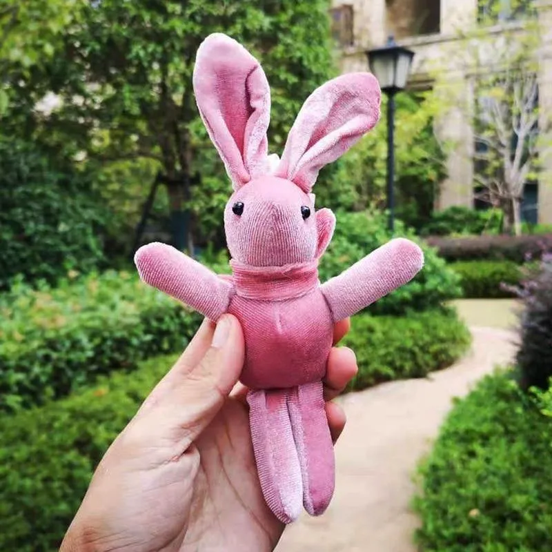 18-20CM Teddybär Gefüllte Plüschtiere Niedliches Kleid Kaninchen Anhänger Puppen Geschenke Geburtstag Hochzeitsfeier Dekor
