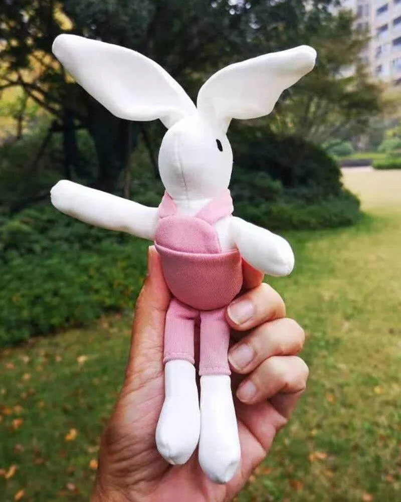 18-20CM Teddybär Gefüllte Plüschtiere Niedliches Kleid Kaninchen Anhänger Puppen Geschenke Geburtstag Hochzeitsfeier Dekor