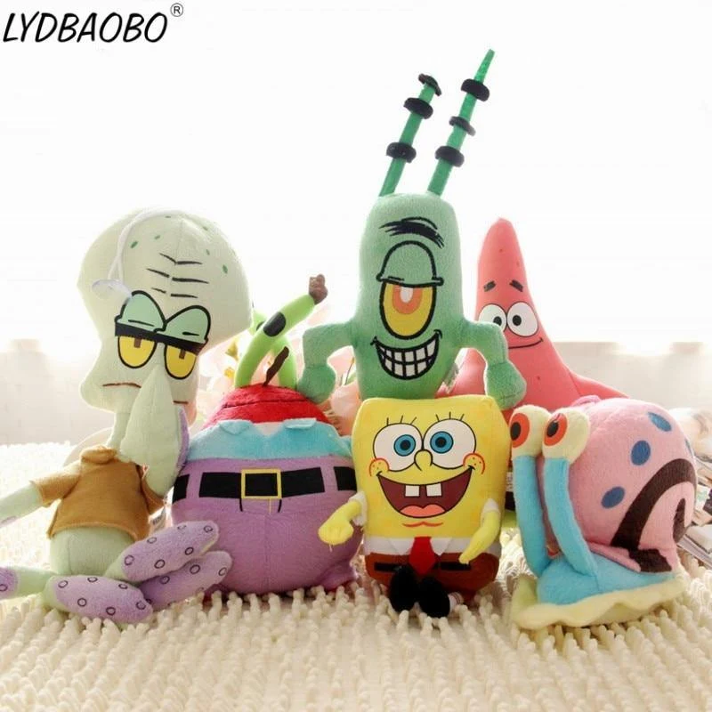 SpongeBob Plüschtiere SpongeBob / Patrick Star / Thaddäus-Tentakel / Eugene / Sheldon / Gary Weiche ausgestopfte Puppe Baby Lovely Toy