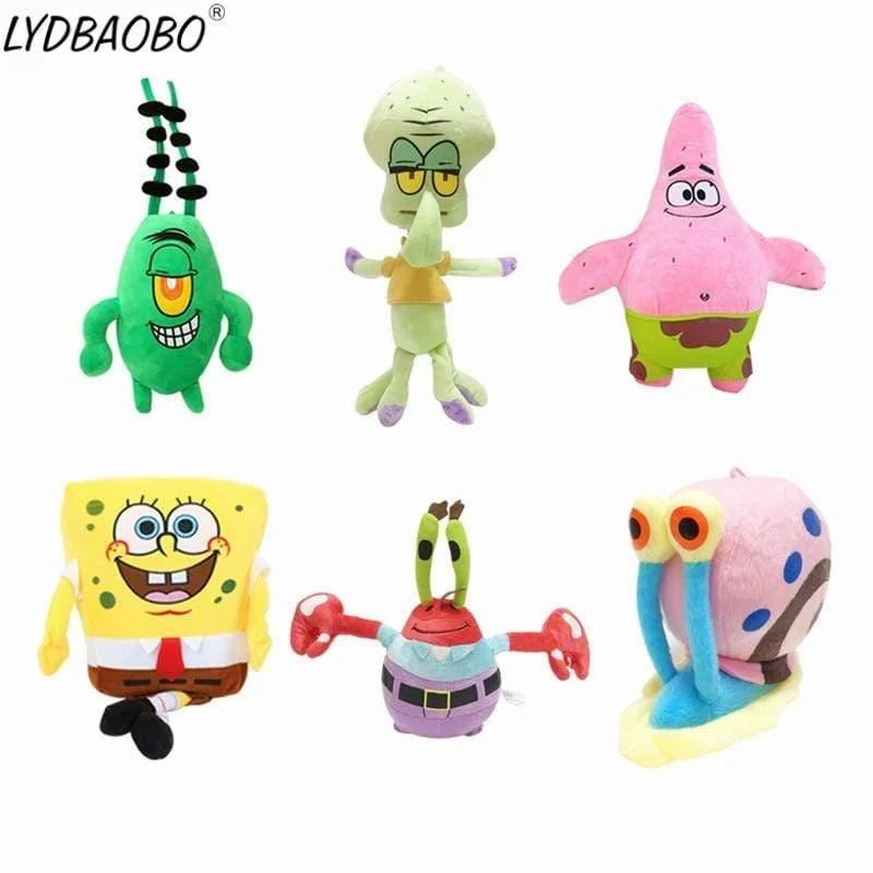 SpongeBob Plüschtiere SpongeBob / Patrick Star / Thaddäus-Tentakel / Eugene / Sheldon / Gary Weiche ausgestopfte Puppe Baby Lovely Toy