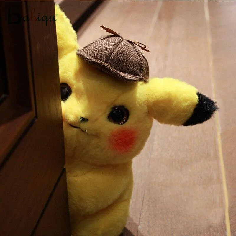 28cm Pikachu Plüschtier Stofftier Detective Pikachu Japan Film Anime Spielzeug für Kinder Puppe für Kinder Baby Geburtstagsgeschenke Anime