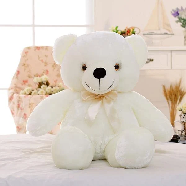 50cm Creative Light Up LED Teddybär Kuscheltiere Plüschtier Bunt leuchtendes Weihnachtsgeschenk für Kinder Kissen