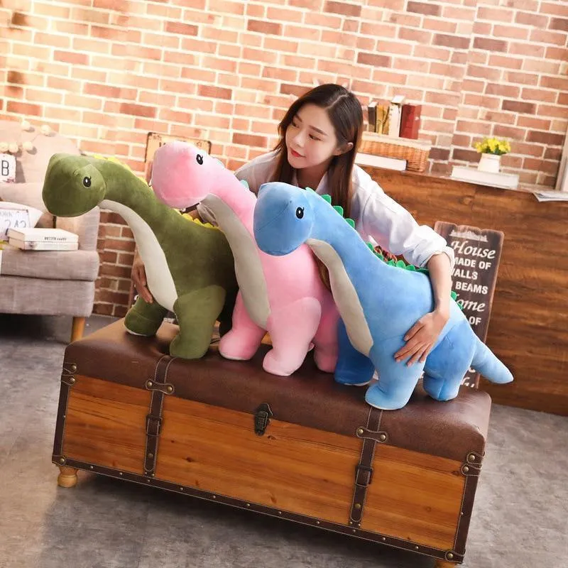 60 / 80cm niedlichen Cartoon langen Hals Dinosaurier Plüschtiere Gefüllte Plüsch Hochwertige Puppen Kinder Geschenk Geburtstag Weihnachten Brinqedos