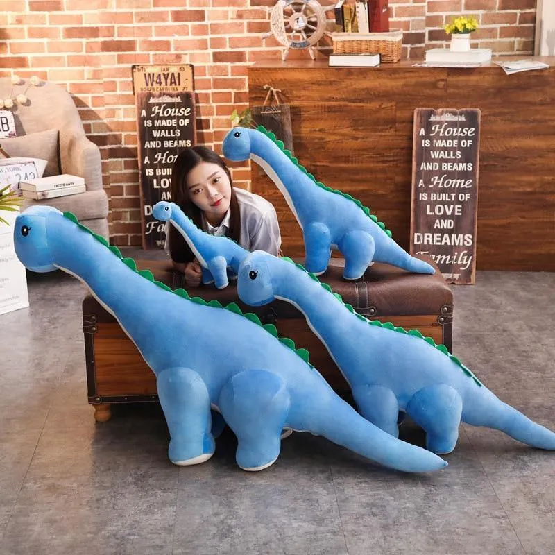 60 / 80cm niedlichen Cartoon langen Hals Dinosaurier Plüschtiere Gefüllte Plüsch Hochwertige Puppen Kinder Geschenk Geburtstag Weihnachten Brinqedos