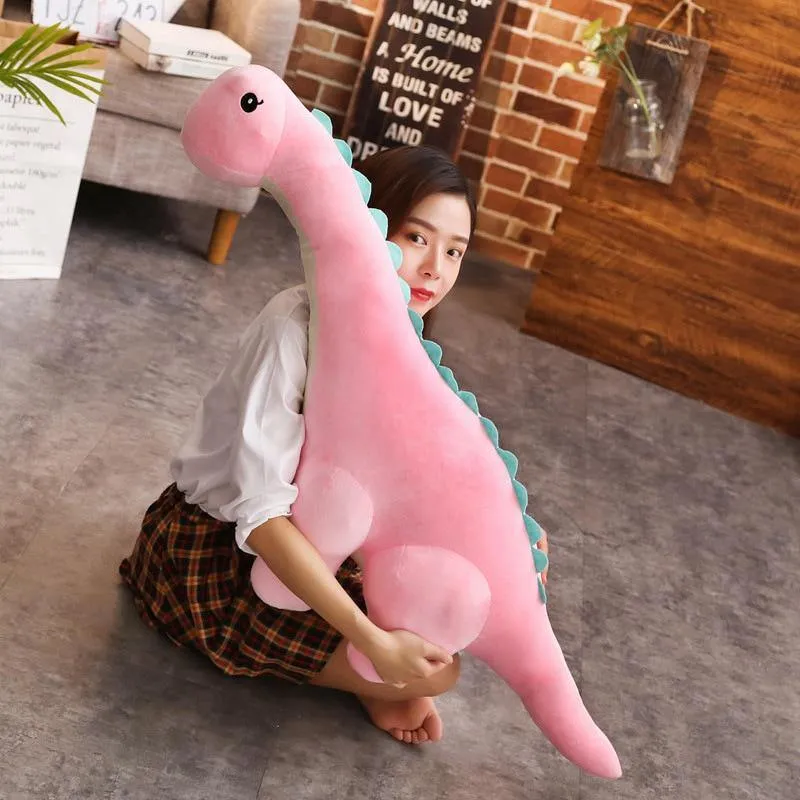 60 / 80cm niedlichen Cartoon langen Hals Dinosaurier Plüschtiere Gefüllte Plüsch Hochwertige Puppen Kinder Geschenk Geburtstag Weihnachten Brinqedos