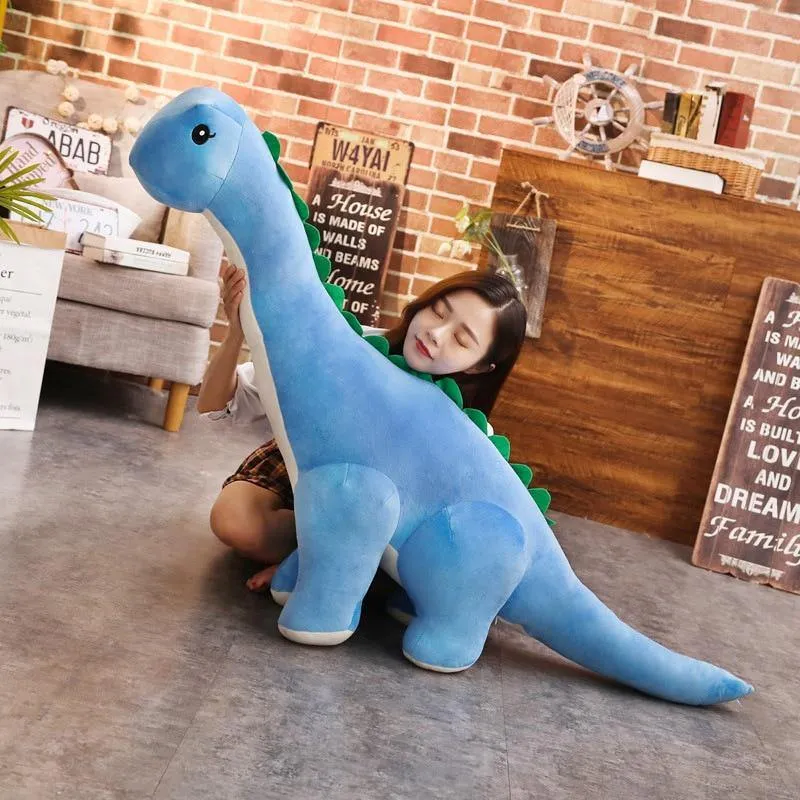 60 / 80cm niedlichen Cartoon langen Hals Dinosaurier Plüschtiere Gefüllte Plüsch Hochwertige Puppen Kinder Geschenk Geburtstag Weihnachten Brinqedos