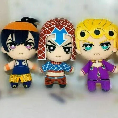 JoJos Bizarre Adventure Golden Wind Plüsch Giorno Narancia Mista Gefüllte Plüschtierpuppe Neu