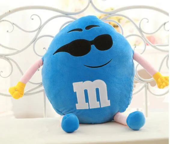 Candice Guo! Plüschtier Gefüllte Puppe Lustige Ausdrücke M & Ms Schokoladenknöpfe Bohnenkissen Kreatives Geburtstags-Weihnachtsgeschenk 1St