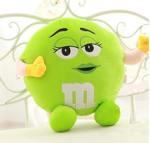 Candice Guo! Plüschtier Gefüllte Puppe Lustige Ausdrücke M & Ms Schokoladenknöpfe Bohnenkissen Kreatives Geburtstags-Weihnachtsgeschenk 1St