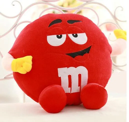 Candice Guo! Plüschtier Gefüllte Puppe Lustige Ausdrücke M & Ms Schokoladenknöpfe Bohnenkissen Kreatives Geburtstags-Weihnachtsgeschenk 1St