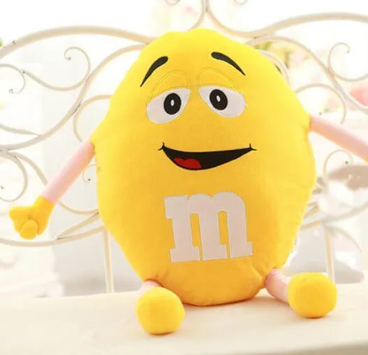 Candice Guo! Plüschtier Gefüllte Puppe Lustige Ausdrücke M & Ms Schokoladenknöpfe Bohnenkissen Kreatives Geburtstags-Weihnachtsgeschenk 1St