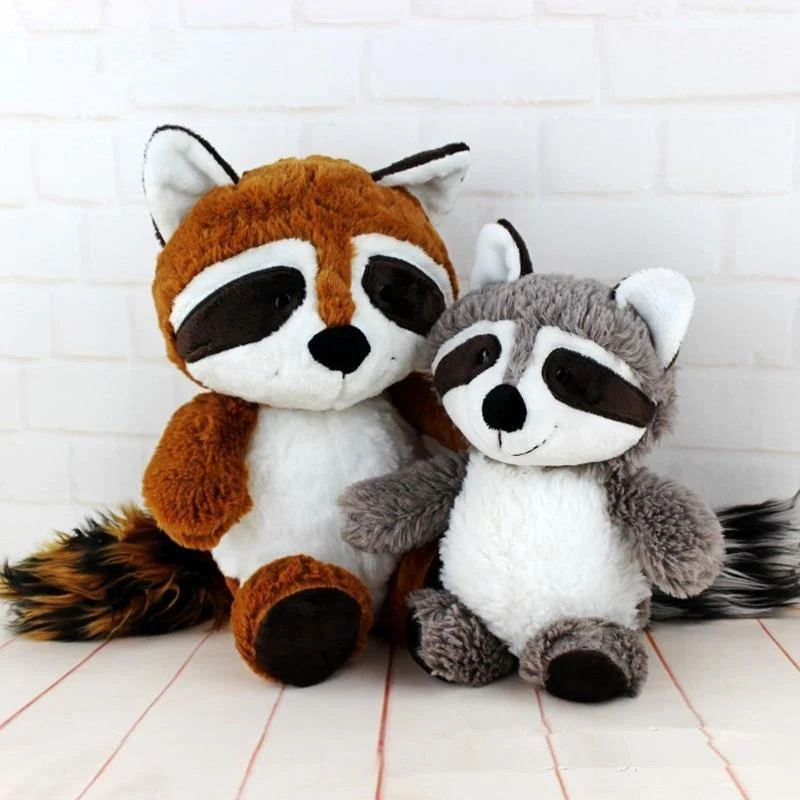 25-55 cm Grauer Waschbär Plüschtier Schöner Waschbär Niedliche Weiche Kuscheltiere Puppe Kissen Für Mädchen Kinder Kinder Baby Geburtstagsgeschenk