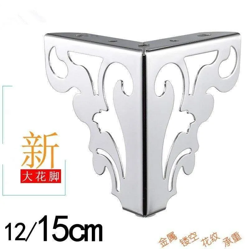 Metall poliert Sofa Stuhl Beine moderne hohle Patten Tischschrank Bettfüße Möbel Zubehör 4er-Set
