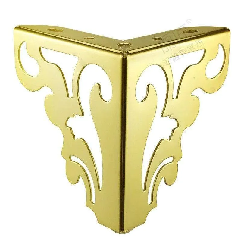 Metall poliert Sofa Stuhl Beine moderne hohle Patten Tischschrank Bettfüße Möbel Zubehör 4er-Set