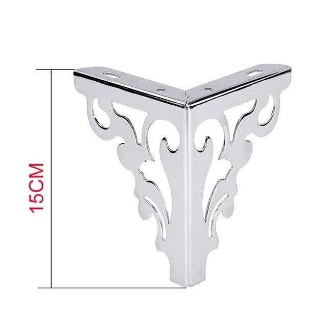 Metall poliert Sofa Stuhl Beine moderne hohle Patten Tischschrank Bettfüße Möbel Zubehör 4er-Set